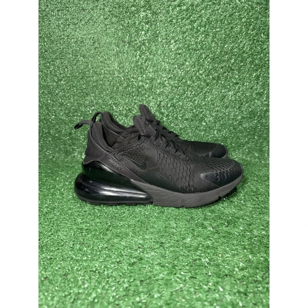 Nike Air Max 270 Womens Size 8 Boys 6.5 Black Running Shoes Comfort Gym Sneakers